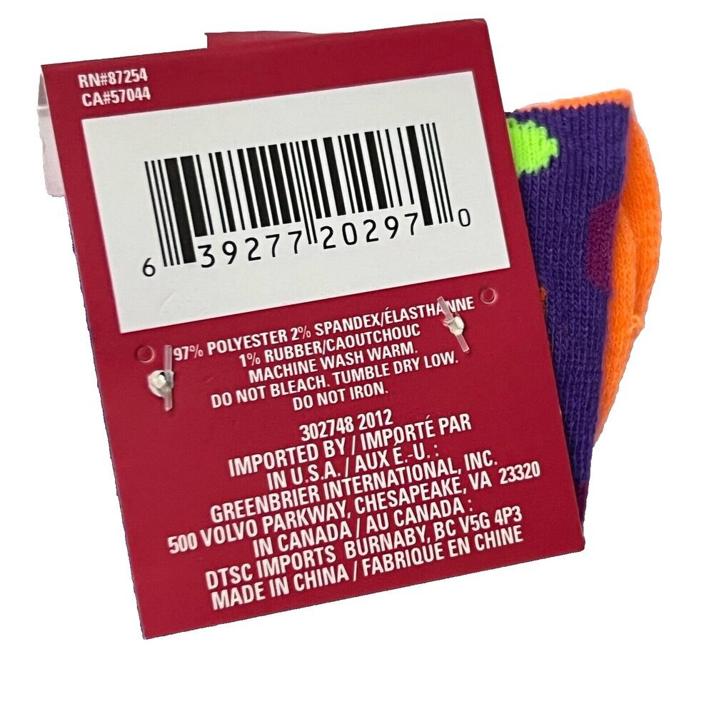 Women's Juncture - Purple/Orange/Neon Green Knee High Socks 6-9 - Picture 3 of 5